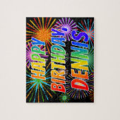 名「DENNIS」、おもしろい「ハッピーバースデー」 ジグソーパズル (縦)