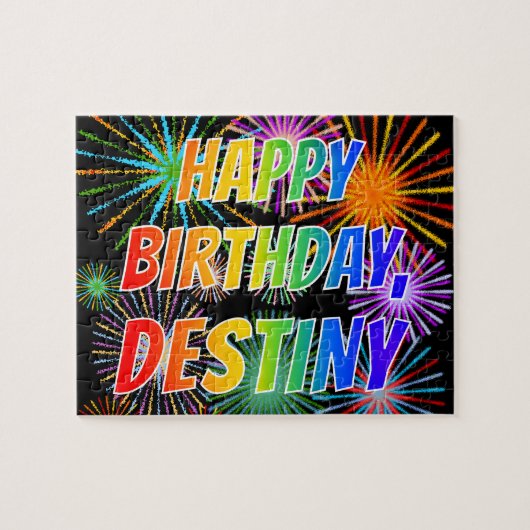 名「DESTINY」、おもしろい「ハッピーバースデー」 ジグソーパズル (横)