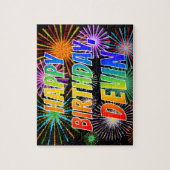 名「DEVIN」、おもしろい「ハッピーバースデー」 ジグソーパズル (縦)