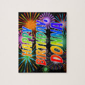 名「DONNA」、おもしろい「ハッピーバースデー」 ジグソーパズル (縦)