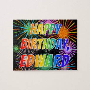 名「EDWARD」、おもしろい「ハッピーバースデー」 ジグソーパズル