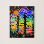 名「ELEANOR」、おもしろい「ハッピーバースデー」 ジグソーパズル (縦)