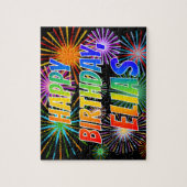 名「ELIAS」、おもしろい「ハッピーバースデー」 ジグソーパズル (縦)