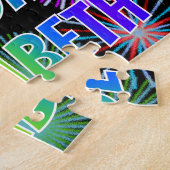 名「ELIZABETH」、おもしろい「ハッピーバースデー」 ジグソーパズル (側面)