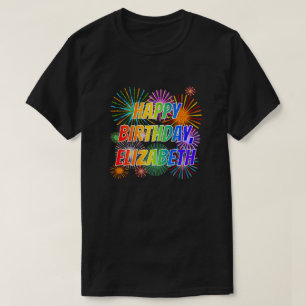 名「ELIZABETH」、おもしろい「ハッピーバースデー」 Tシャツ