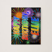 名「ELLIE」、おもしろい「ハッピーバースデー」 ジグソーパズル (縦)