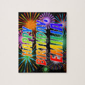 名「EMILIA」、おもしろい「ハッピーバースデー」 ジグソーパズル (縦)