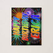 名「ERICA」、おもしろい「ハッピーバースデー」 ジグソーパズル (縦)