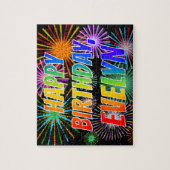 名「EVELYN」、おもしろい「ハッピーバースデー」 ジグソーパズル (縦)