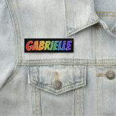 名"GABRIELLE": おもしろいの虹の着色 名札 (インサイチュ)