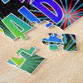 名「GERALD」、おもしろい「ハッピーバースデー」 ジグソーパズル (側面)