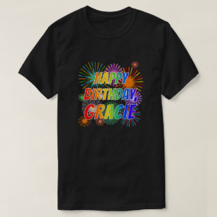 名「GRACIE」、おもしろい「ハッピーバースデー」 Tシャツ