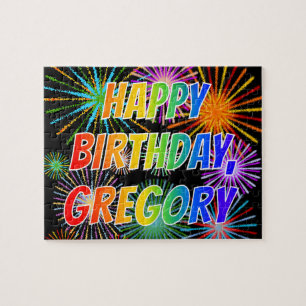 名「GREGORY」、おもしろい「ハッピーバースデー」 ジグソーパズル