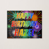 名「HAZEL」、おもしろい「ハッピーバースデー」 ジグソーパズル (横)