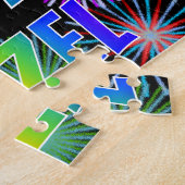 名「HAZEL」、おもしろい「ハッピーバースデー」 ジグソーパズル (側面)