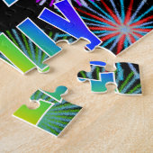 名「HOLLY」、おもしろい「ハッピーバースデー」 ジグソーパズル (側面)