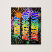 名「ISABELLA」、おもしろい「ハッピーバースデー」 ジグソーパズル (縦)