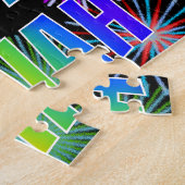 名「ISAIAH」、おもしろい「ハッピーバースデー」 ジグソーパズル (側面)