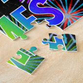 名「JAMES」、おもしろい「ハッピーバースデー」 ジグソーパズル (側面)