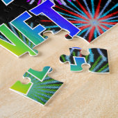 名「JANET」、おもしろい「ハッピーバースデー」 ジグソーパズル (側面)