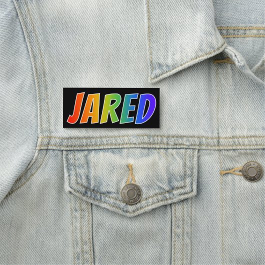 名"JARED": おもしろいの虹の着色 名札 (インサイチュ)