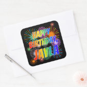 名「JAYLA」、おもしろい「ハッピーバースデー」 スクエアシール (封筒)