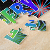 名「JEFFERY」、おもしろい「ハッピーバースデー」 ジグソーパズル (側面)