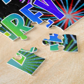 名「JEFFREY」、おもしろい「ハッピーバースデー」 ジグソーパズル (側面)