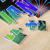 名「JILLIAN」、おもしろい「ハッピーバースデー」 ジグソーパズル (側面)