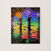 名「JOANNA」、おもしろい「ハッピーバースデー」 ジグソーパズル (縦)