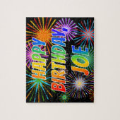 名「JOE」、おもしろい「ハッピーバースデー」 ジグソーパズル (縦)