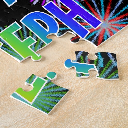 名「JOSEPH」、おもしろい「ハッピーバースデー」 ジグソーパズル (側面)