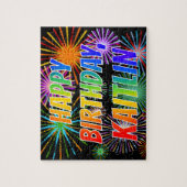 名「KAITLIN」、おもしろい「ハッピーバースデー」 ジグソーパズル (縦)