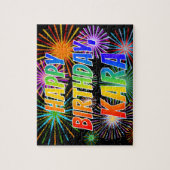 名「KARA」、おもしろい「ハッピーバースデー」 ジグソーパズル (縦)