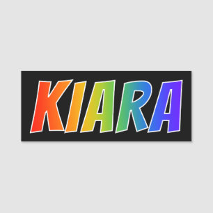 名"KIARA": おもしろいの虹の着色 名札