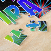 名「LAURA」、おもしろい「ハッピーバースデー」 ジグソーパズル (側面)