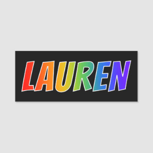 名"LAUREN": おもしろいの虹の着色 名札