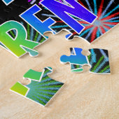 名「LAUREN」、おもしろい「ハッピーバースデー」 ジグソーパズル (側面)