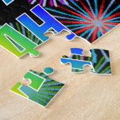 名「LEAH」、おもしろい「ハッピーバースデー」 ジグソーパズル (側面)