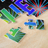 名「LESLIE」、おもしろい「ハッピーバースデー」 ジグソーパズル (側面)