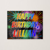 名「LILLIAN」、おもしろい「ハッピーバースデー」 ジグソーパズル (横)