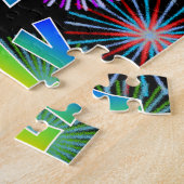 名「LILY」、おもしろい「ハッピーバースデー」 ジグソーパズル (側面)