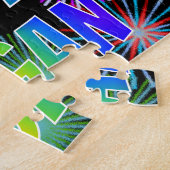 名「LOGAN」、おもしろい「ハッピーバースデー」 ジグソーパズル (側面)