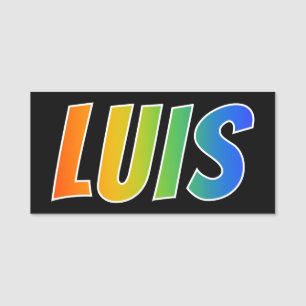 名"LUIS": おもしろいの虹の着色 名札