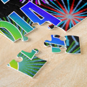 名「LYDIA」、おもしろい「ハッピーバースデー」 ジグソーパズル (側面)