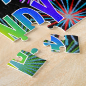 名「MANDY」、おもしろい「ハッピーバースデー」 ジグソーパズル (側面)