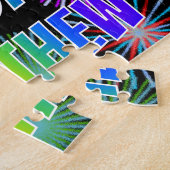 名「MATTHEW」、おもしろい「ハッピーバースデー」 ジグソーパズル (側面)