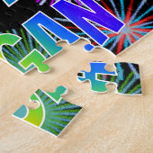 名"MEGAN"、おもしろい"ハッピーバースデー" ジグソーパズル (側面)