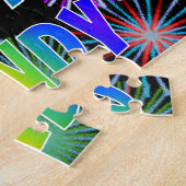 名「MINDY」、おもしろい「ハッピーバースデー」 ジグソーパズル (側面)