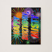 名「MISTY」、おもしろい「ハッピーバースデー」 ジグソーパズル (縦)